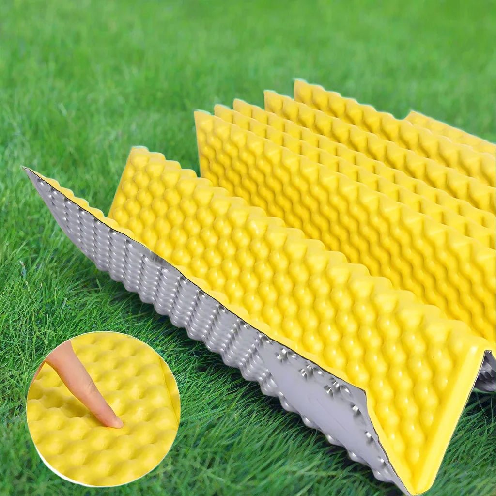 Matelas Camping - PortableCampingMat™ - Jaune - Plein Air Expert